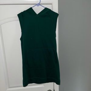 BDG green cotton dress with hood